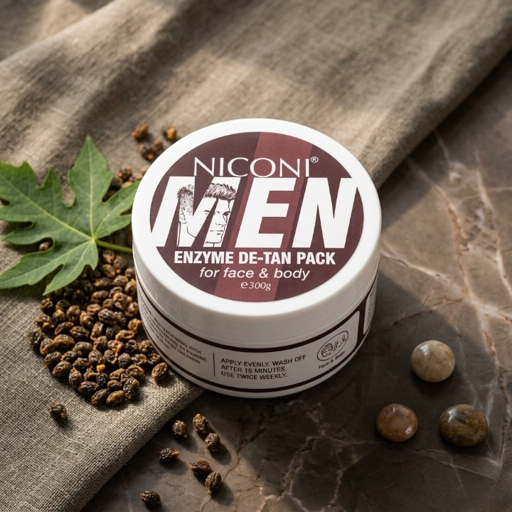 NICONI MEN Enzyme De-Tan Pack | Face & Body Tan Removal Cream Pakistan