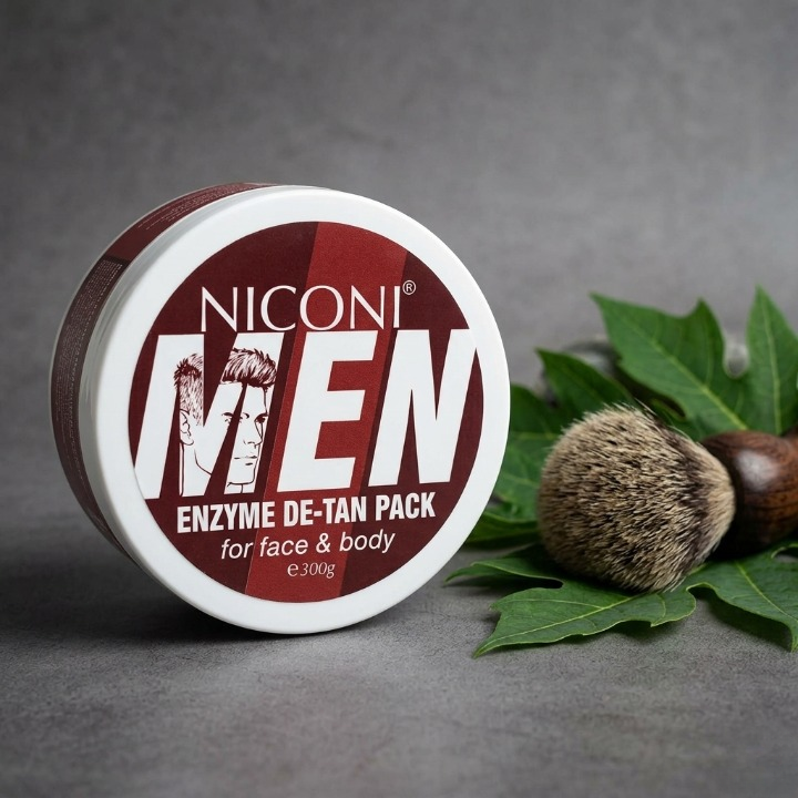 NICONI MEN Enzyme De-Tan Pack | Face & Body Tan Removal Cream Pakistan