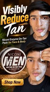 NICONI MEN Enzyme De-Tan Pack | Face & Body Tan Removal Cream Pakistan
